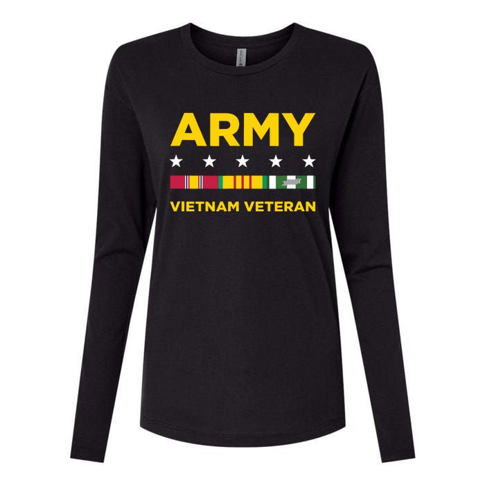 Vietnam Veteran Army Womens Cotton Relaxed Long Sleeve T-Shirt