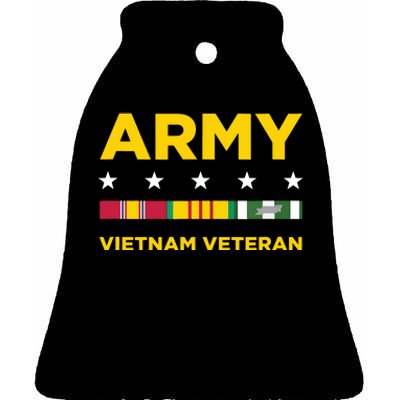 Vietnam Veteran Army Ceramic Bell Ornament