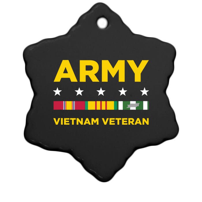 Vietnam Veteran Army Ceramic Star Ornament