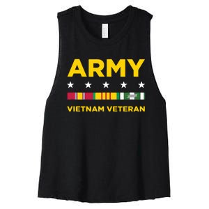 Vietnam Veteran Army Women's Racerback Cropped Tank