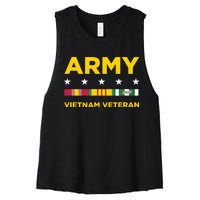 Vietnam Veteran Army Women's Racerback Cropped Tank