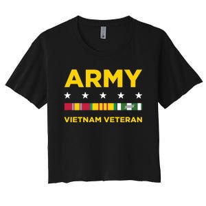 Vietnam Veteran Army Women's Crop Top Tee