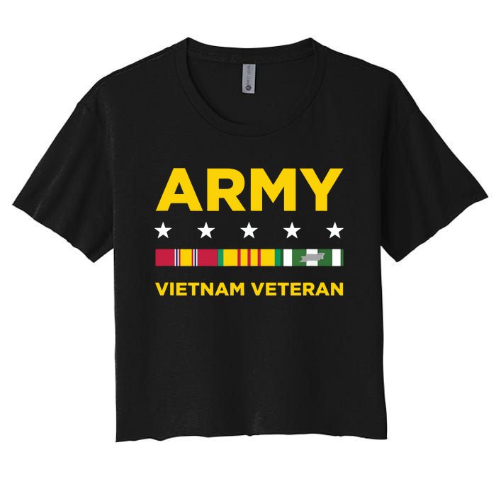 Vietnam Veteran Army Women's Crop Top Tee