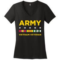 Vietnam Veteran Army Women's V-Neck T-Shirt