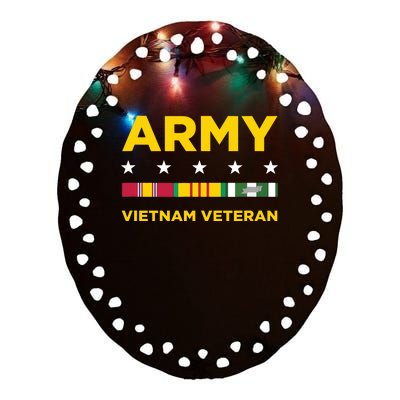 Vietnam Veteran Army Ceramic Oval Ornament