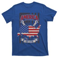 Vintage Veteran's Army American Us Flag America Since 1776 Funny Gift T-Shirt