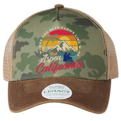 Vintage Visit Aspen California Dumb Dumber Spot Retro Legacy Tie Dye Trucker Hat