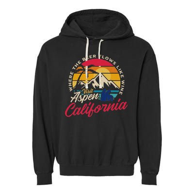 Vintage Visit Aspen California Dumb Dumber Spot Retro Garment-Dyed Fleece Hoodie