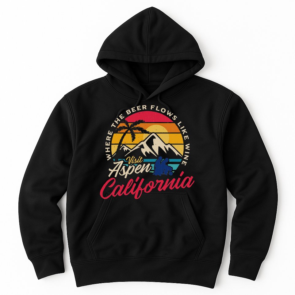 Vintage Visit Aspen California Dumb Dumber Spot Retro Hoodie