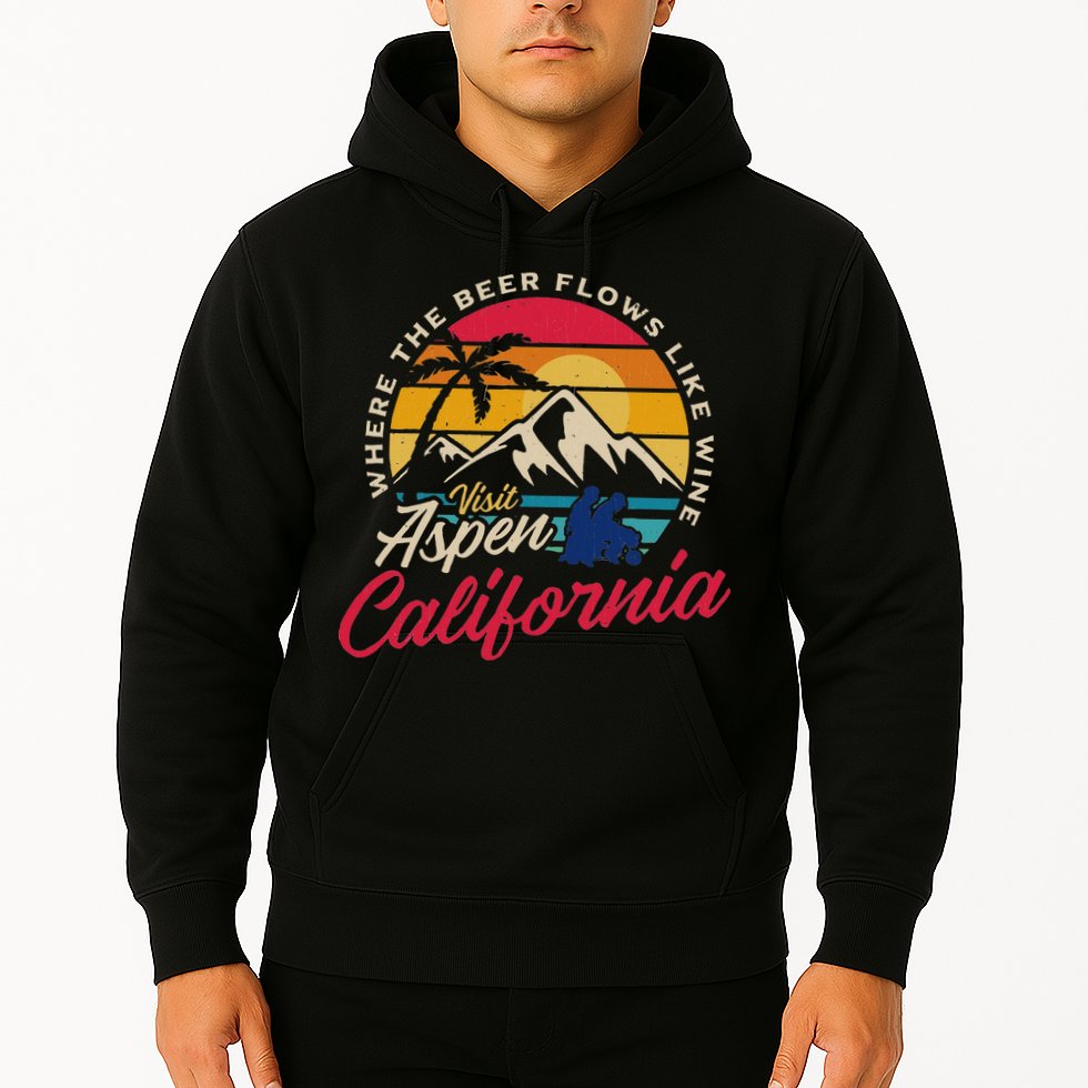 Vintage Visit Aspen California Dumb Dumber Spot Retro Hoodie