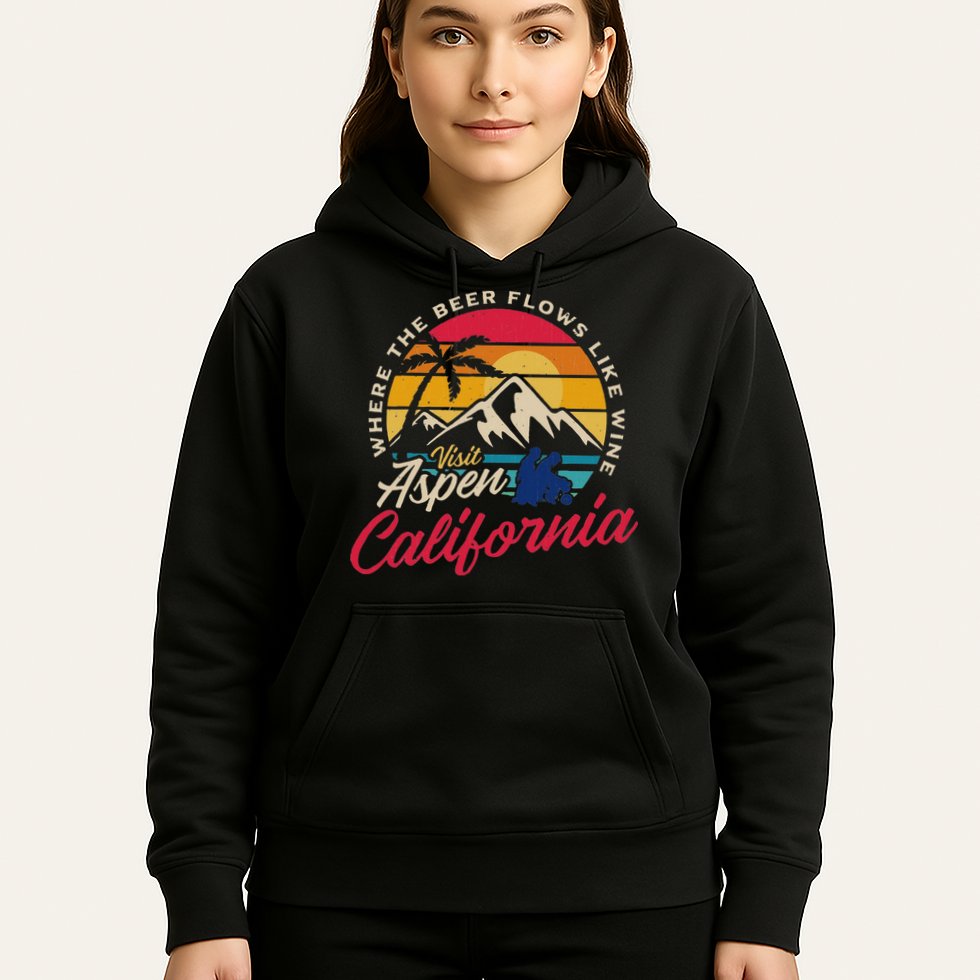 Vintage Visit Aspen California Dumb Dumber Spot Retro Hoodie
