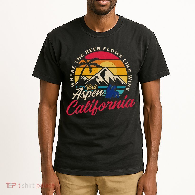 Vintage Visit Aspen California Dumb Dumber Spot Retro Tall T-Shirt