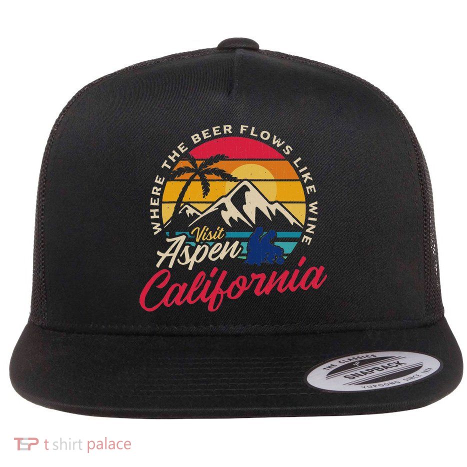 Vintage Visit Aspen California Dumb Dumber Spot Retro Flatbill Hat