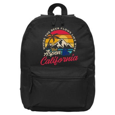 Vintage Visit Aspen California Dumb Dumber Spot Retro 16 in Basic Backpack