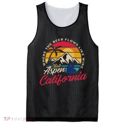 Vintage Visit Aspen California Dumb Dumber Spot Retro Mesh Reversible Basketball Jersey Tank