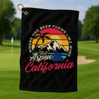 Vintage Visit Aspen California Dumb Dumber Spot Retro Golf Towel