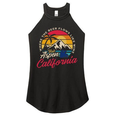 Vintage Visit Aspen California Dumb Dumber Spot Retro Women's Perfect Tri Rocker Tank