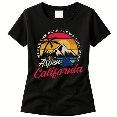 Vintage Visit Aspen California Dumb Dumber Spot Retro Womens T-Shirt