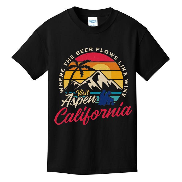 Vintage Visit Aspen California Dumb Dumber Spot Retro Kids T-Shirt