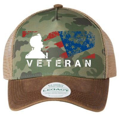 Veteran Vintage American Flag, Veterans Day Legacy Tie Dye Trucker Hat