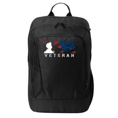 Veteran Vintage American Flag, Veterans Day City Backpack