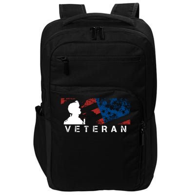 Veteran Vintage American Flag, Veterans Day Impact Tech Backpack