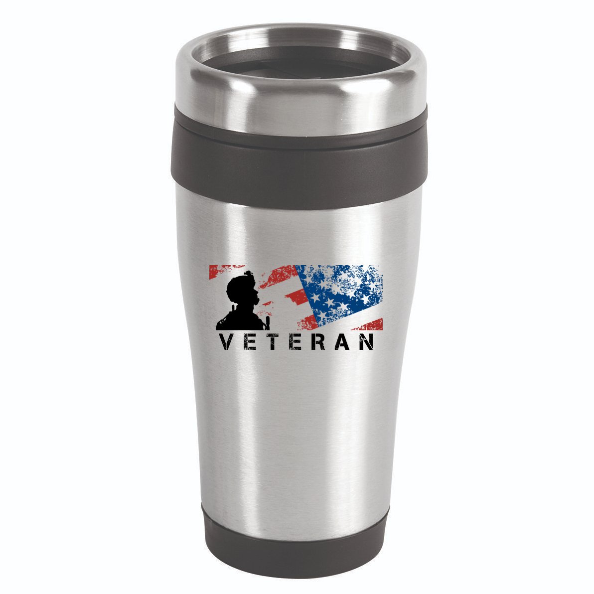 Veteran Vintage American Flag, Veterans Day 16oz Travel Tumbler