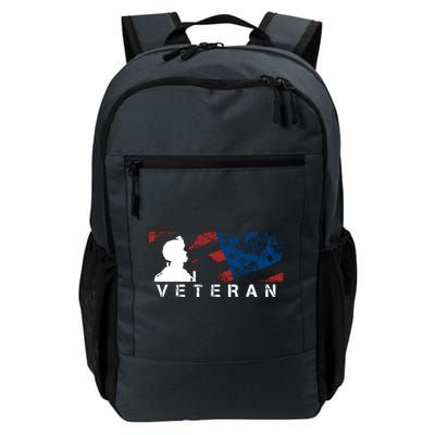 Veteran Vintage American Flag, Veterans Day Daily Commute Backpack