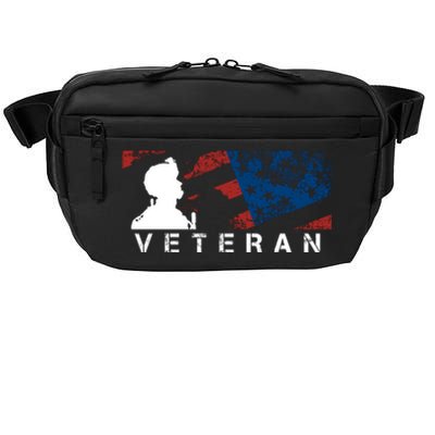 Veteran Vintage American Flag, Veterans Day Crossbody Pack