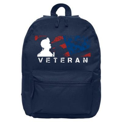 Veteran Vintage American Flag, Veterans Day 16 in Basic Backpack