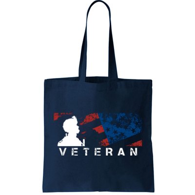 Veteran Vintage American Flag, Veterans Day Tote Bag