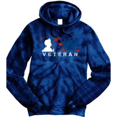 Veteran Vintage American Flag, Veterans Day Tie Dye Hoodie