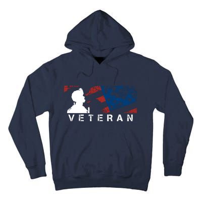 Veteran Vintage American Flag, Veterans Day Tall Hoodie