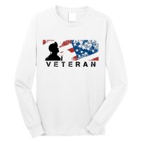 Veteran Vintage American Flag, Veterans Day Long Sleeve Shirt