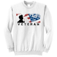 Veteran Vintage American Flag, Veterans Day Sweatshirt