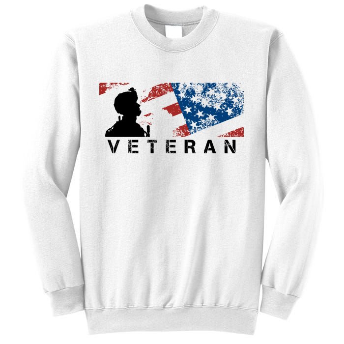 Veteran Vintage American Flag, Veterans Day Sweatshirt