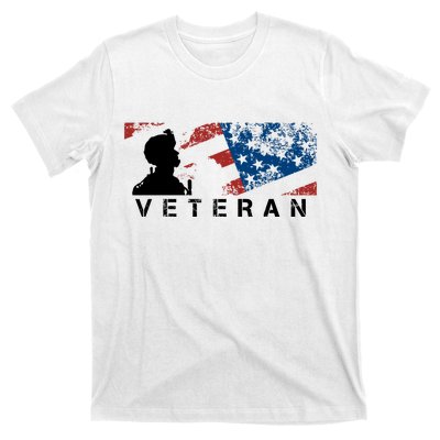 Veteran Vintage American Flag, Veterans Day T-Shirt