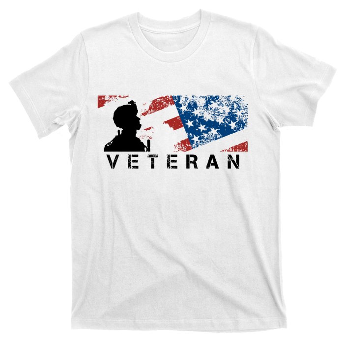 Veteran Vintage American Flag, Veterans Day T-Shirt