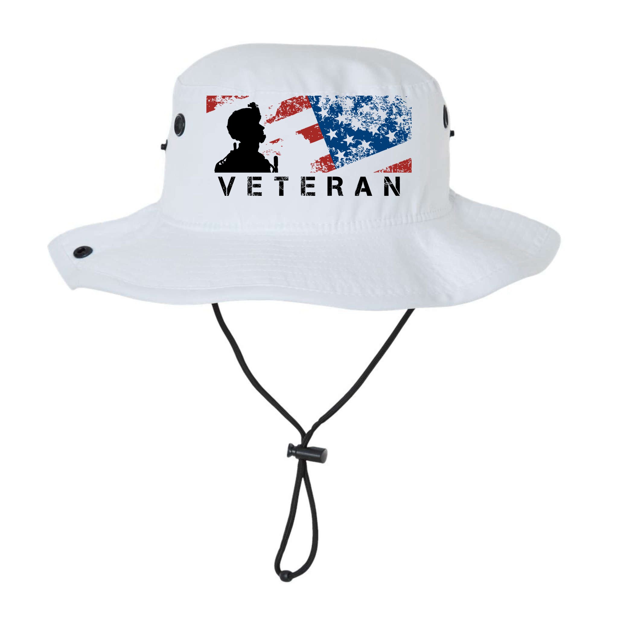 Veteran Vintage American Flag, Veterans Day Bucket Hat
