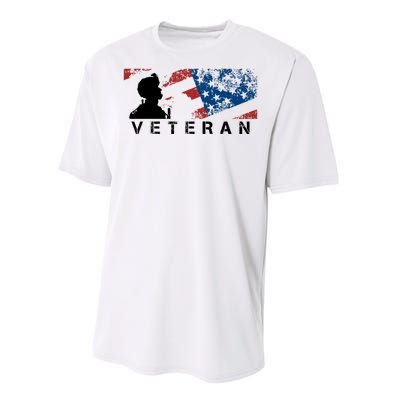 Veteran Vintage American Flag, Veterans Day Performance Sprint T-Shirt