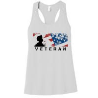 Veteran Vintage American Flag, Veterans Day Women's Racerback Tank