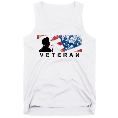 Veteran Vintage American Flag, Veterans Day Tank Top