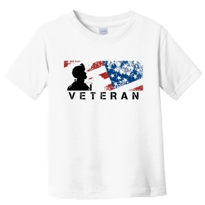 Veteran Vintage American Flag, Veterans Day Toddler T-Shirt