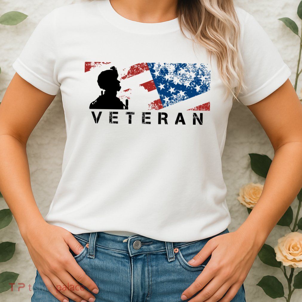 Veteran Vintage American Flag, Veterans Day Women's T-Shirt