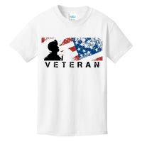 Veteran Vintage American Flag, Veterans Day Kids T-Shirt