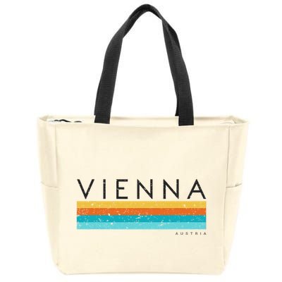 Vintage Vienna Austria Retro Design Zip Tote Bag