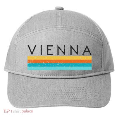 Vintage Vienna Austria Retro Design 7-Panel Snapback Hat