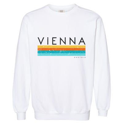 Vintage Vienna Austria Retro Design Garment-Dyed Sweatshirt