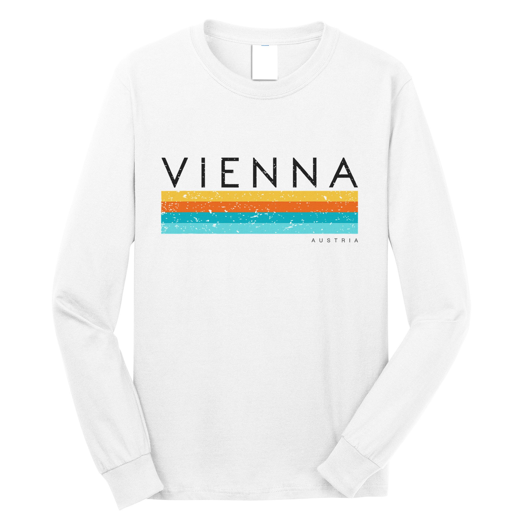 Vintage Vienna Austria Retro Design Long Sleeve Shirt