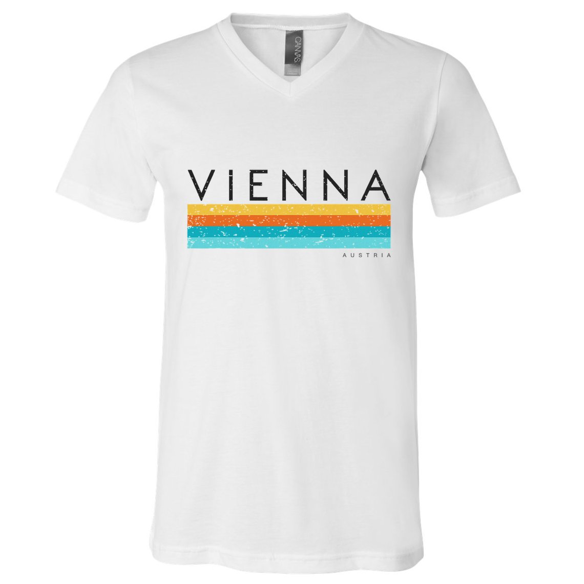 Vintage Vienna Austria Retro Design V-Neck T-Shirt